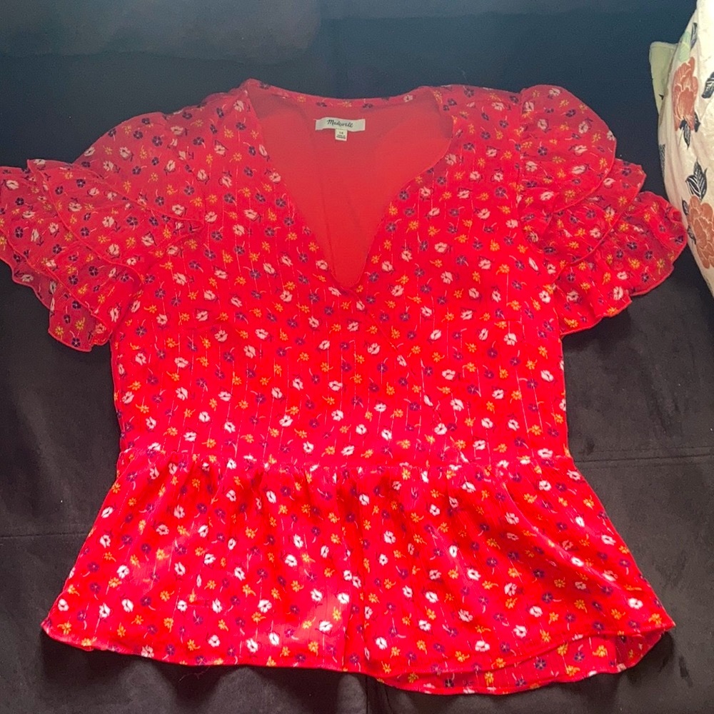 Madewell ruffles top